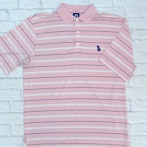 Mens Footjoy Short Sleeve Golf Polo Size Large Course Logo⛳️